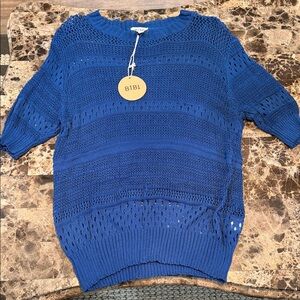 BiBi Women's Vibrant Blue Crew Neck Sweater